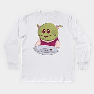 Nanalan, mona eating brownies Kids Long Sleeve T-Shirt